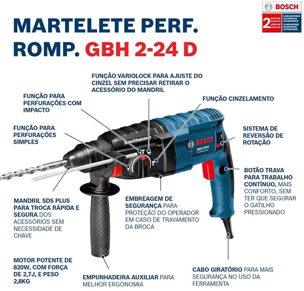 Martelete-Perfurador-Rompedor-820w-27J-GBH2-24---BOSCH