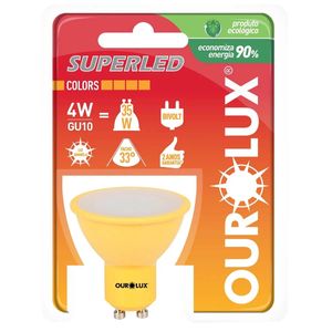 Lampada-Superled-Dicroica-GU10-4w-BiVolts--Amarelo----OUROLUX