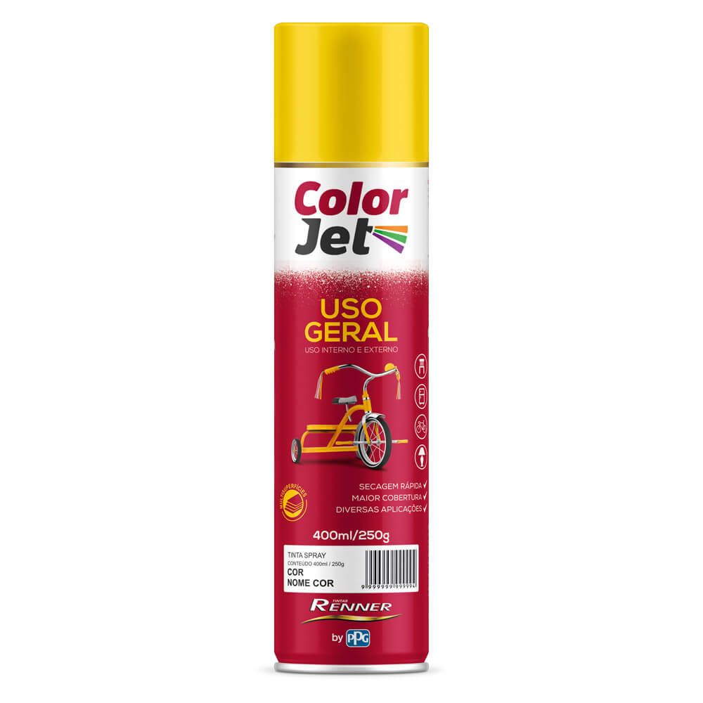 Tinta-Spray-Color-Jet-USO-GERAL--Amarelo-400ml---TINTAS-RENNER