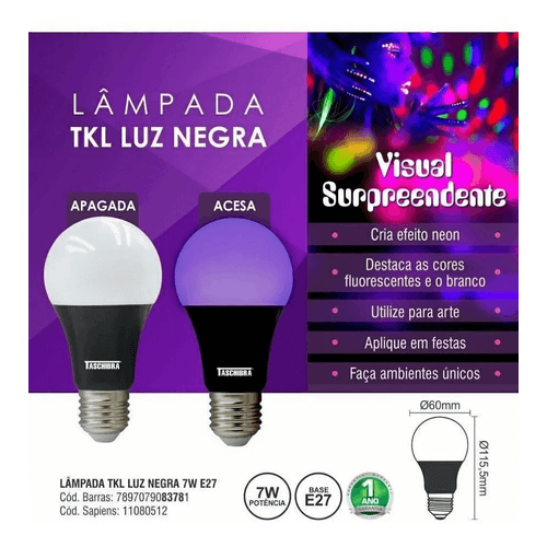 Lampada-Led--Luz-Negra--7w-TKL-E27---TASCHIBRA