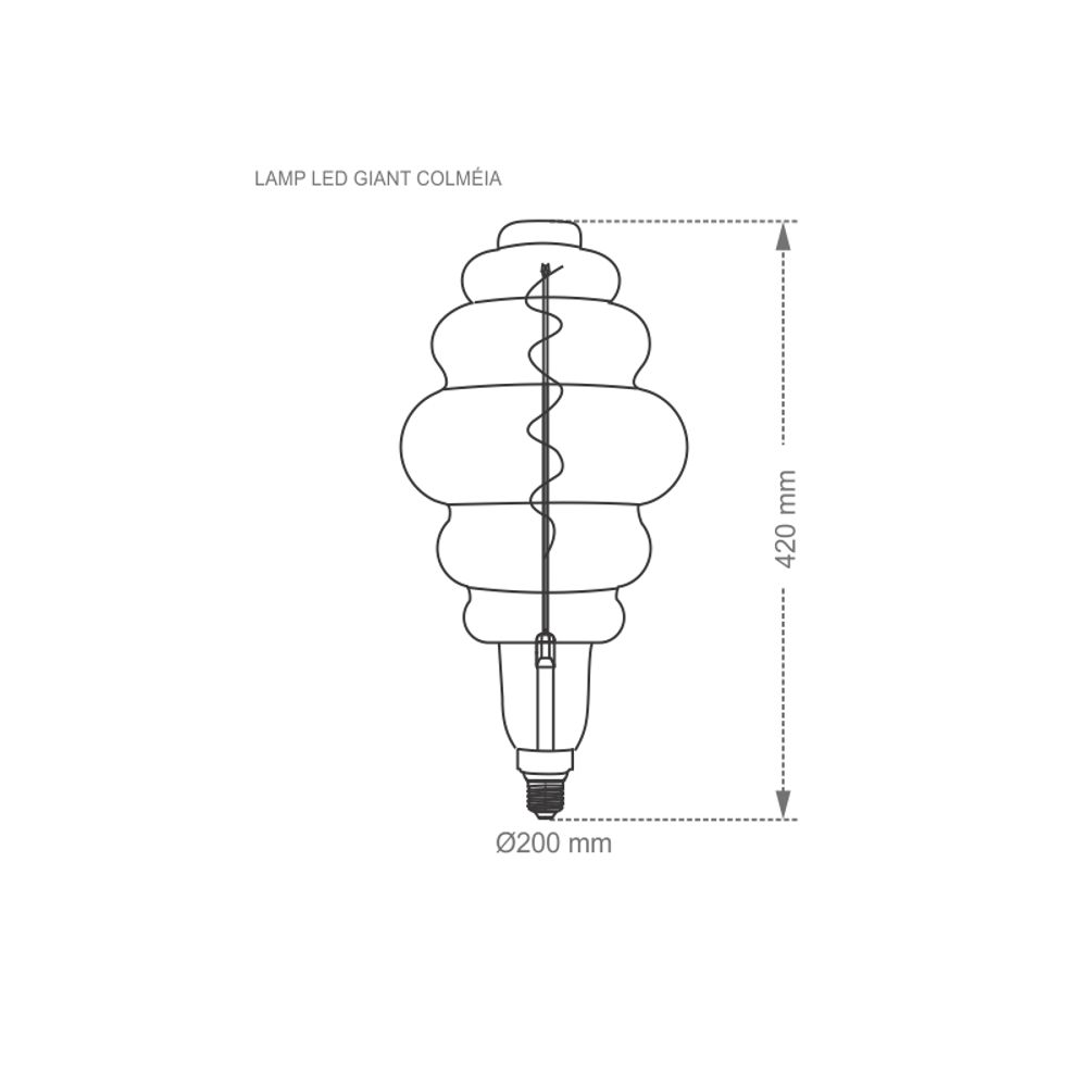 Lampada-Led-Filamento-4W-Colmeia-Giant-E27-ambar---TASCHIBRA