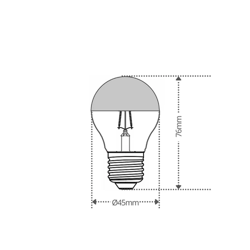 Lampada-Led-Filamento-Defletora-Espelhada-Globo-G45-3w-E27---TASCHIBRA