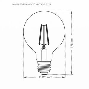 Lampada-Led-Filamento-Vintage-Globo-G125-3w-E27---TASCHIBRA