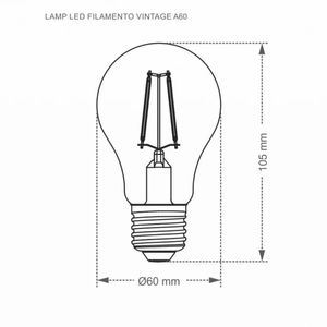 Lampada-Led-Filamento-Vintage--Fume-A60-3w-E27--127v---TASCHIBRA