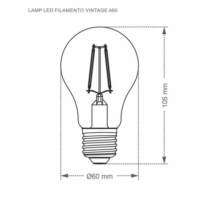 Lampada-Led-Filamento-Vintage--Fume-A60-3w-E27--127v---TASCHIBRA