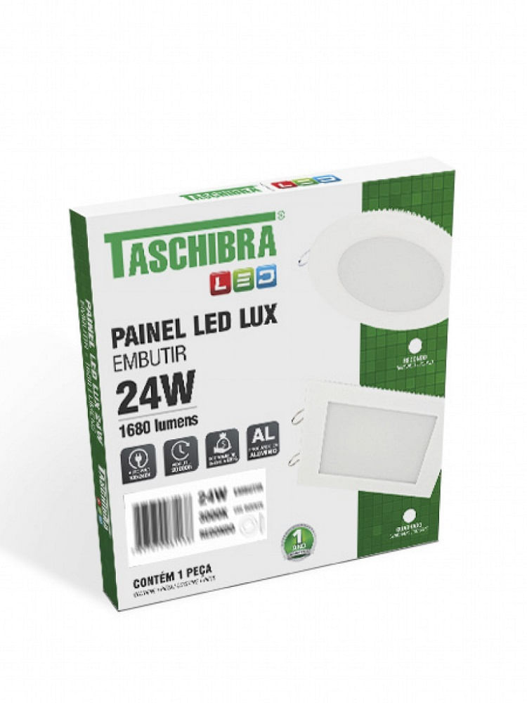 Painel-LED-de-Embutir-Redondo-30cm-24w---TASCHIBRA