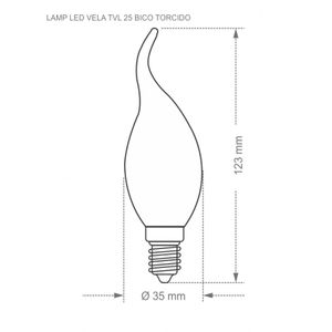 Lampada-LED-Vela-3w-TLV-25-2700k---TASCHIBRA