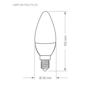 Lampada-LED-Vela-3w-TLV-25---TASCHIBRA
