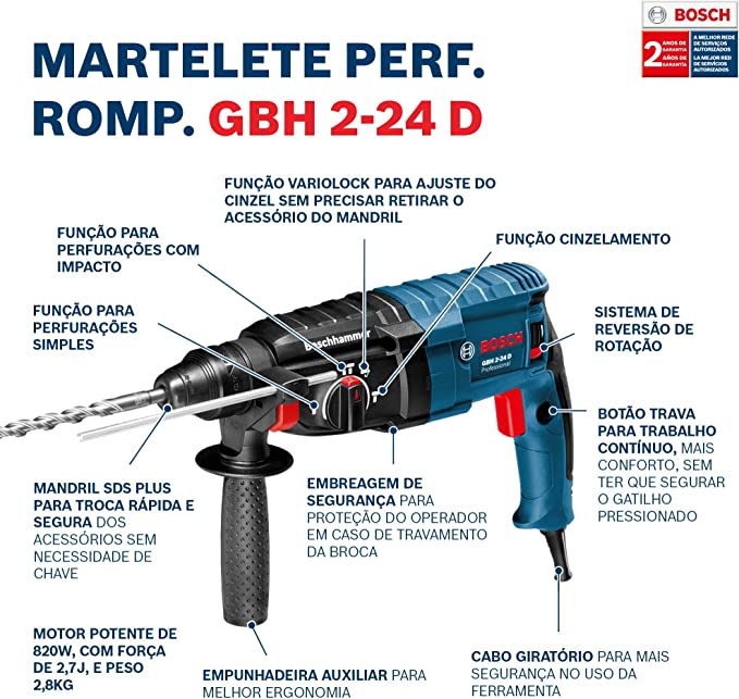 Martelete-Perfurador-GBH-2-24-820W-127V---Bosch-2