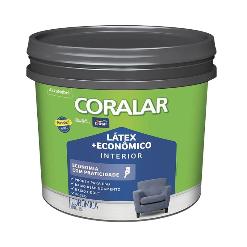 Tinta Coralar Latéx + Econômica 15L. - CORAL