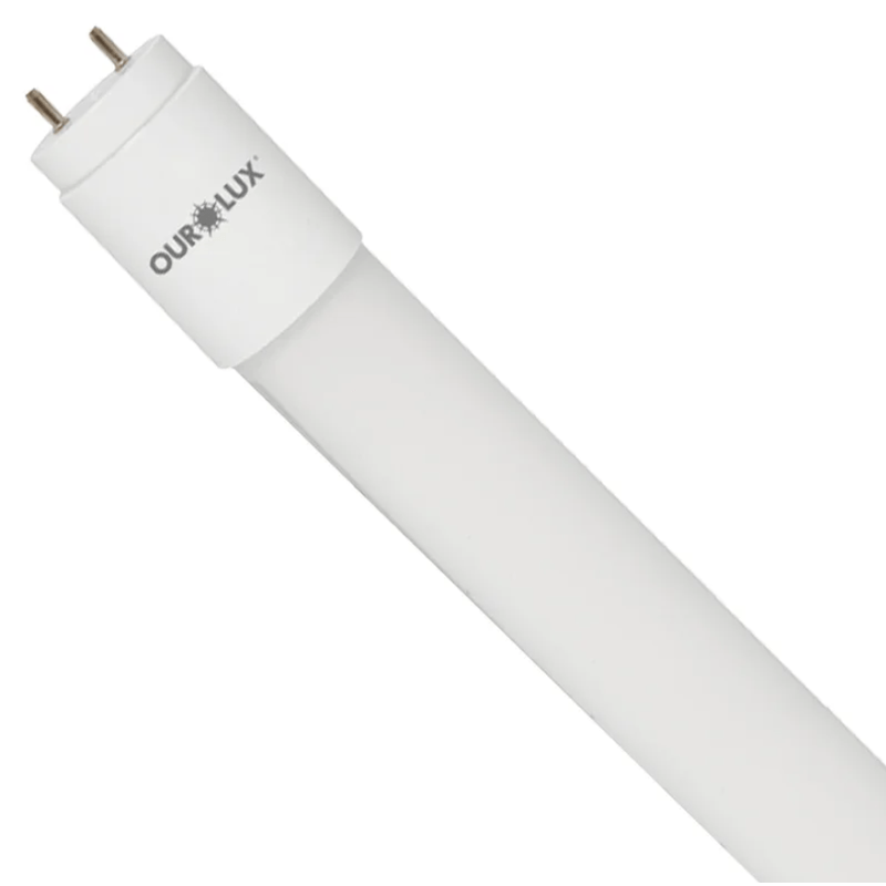 Lâmpada Superled Tube Glass T8 18W 6500K Bivolt Luz Branca - OUROLUX