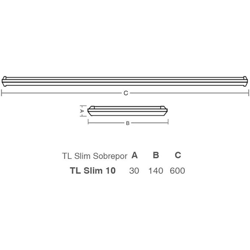 Luminária de embutir TL Slim 1- 04020011-01 - 20w Taschibra