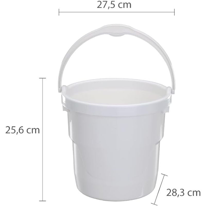 Balde Plástico Branco ASTRA - 8 L