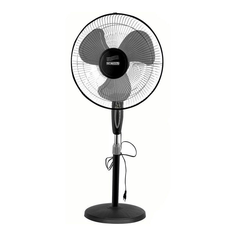 Ventilador Pedestal/Coluna 130cm 127V - Preto e Cinza