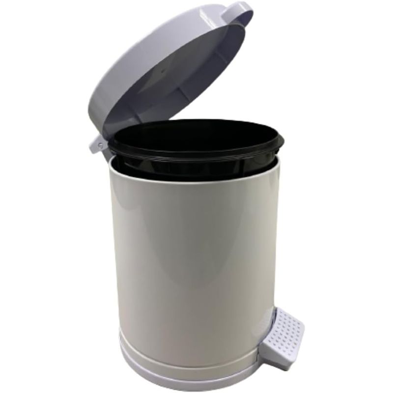 Lixeira Branca com Pedal Recipiente Plástico 4,5 Lts - Viel