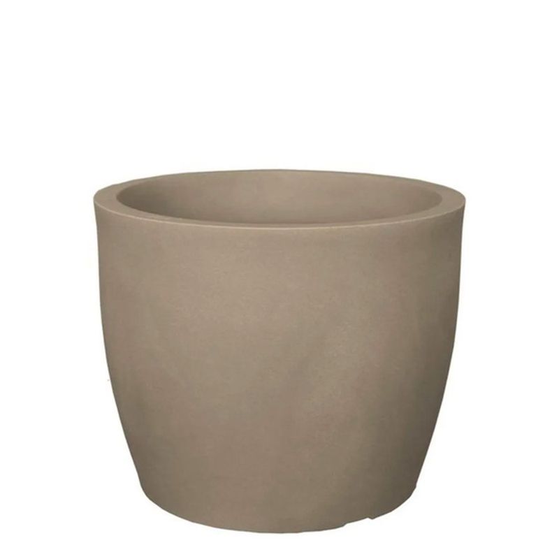 Vaso de Chão Médio Plástico 28x33,5cm Macchiato Liso Redondo - Japi