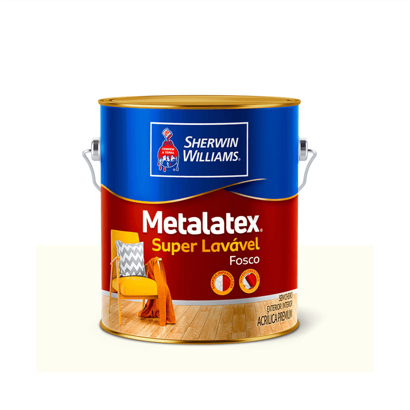 Tinta Látex Metalatex acrílica fosco 3,6L - Gelo - Sherwin Williams