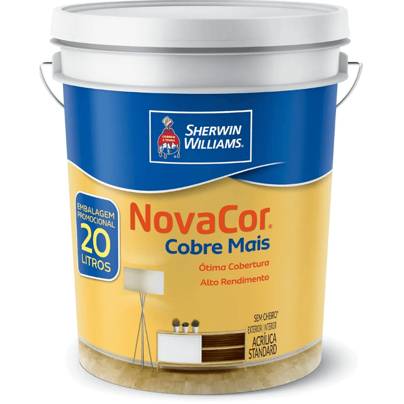 Tinta Acrílica Fosca Novacor 20l Branca - SHERWIN WILLIAMS