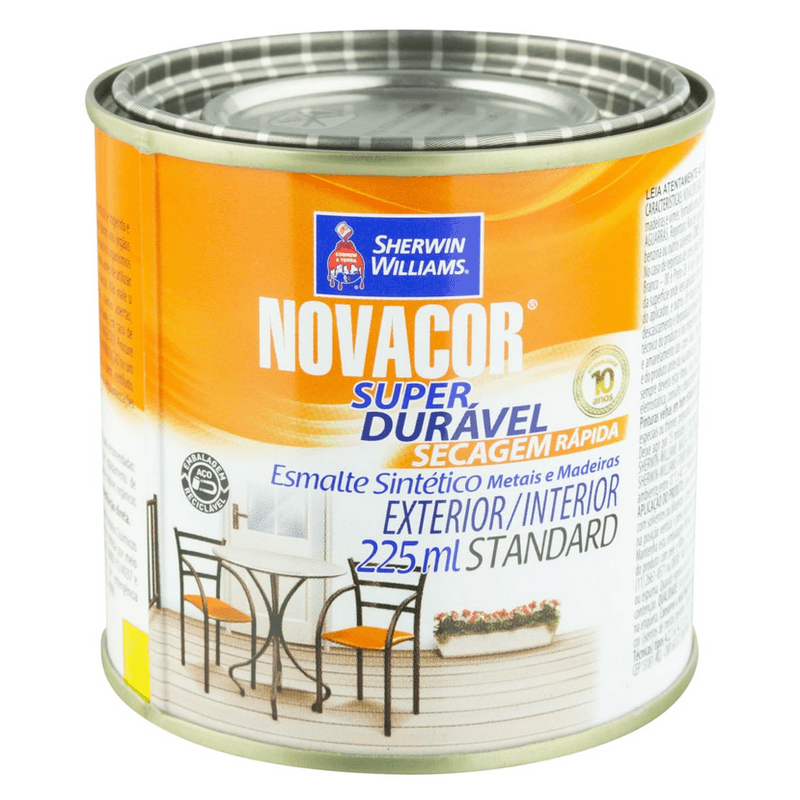 Tinta Esmalte Sintético Alto Brilho Novacor 225ml Branco Gelo - SHERWIN WILLIAMS