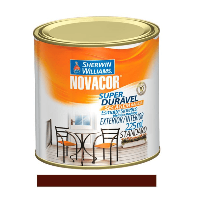 Tinta Esmalte Sintético NovaCor Marrom Alto Brilho 230ML - SHERWIN WILLIAMS