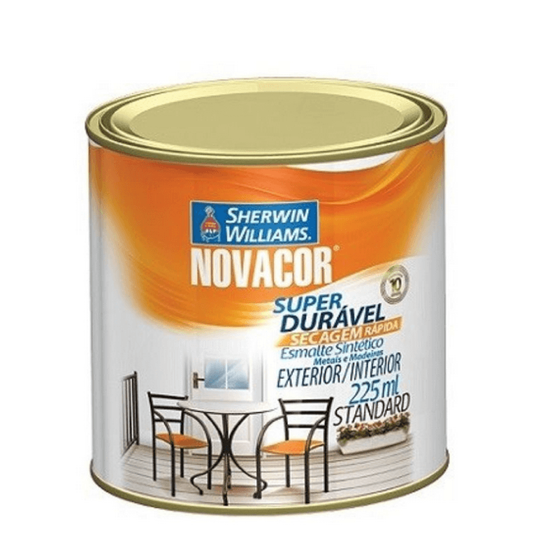 Esmalte Sintético NovaCor Preto Alto Brilho 225ml - SHERWIN WILLIAMS
