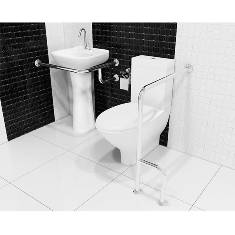 Barra de Apoio Normatizada Metal 62cm - Sicmol