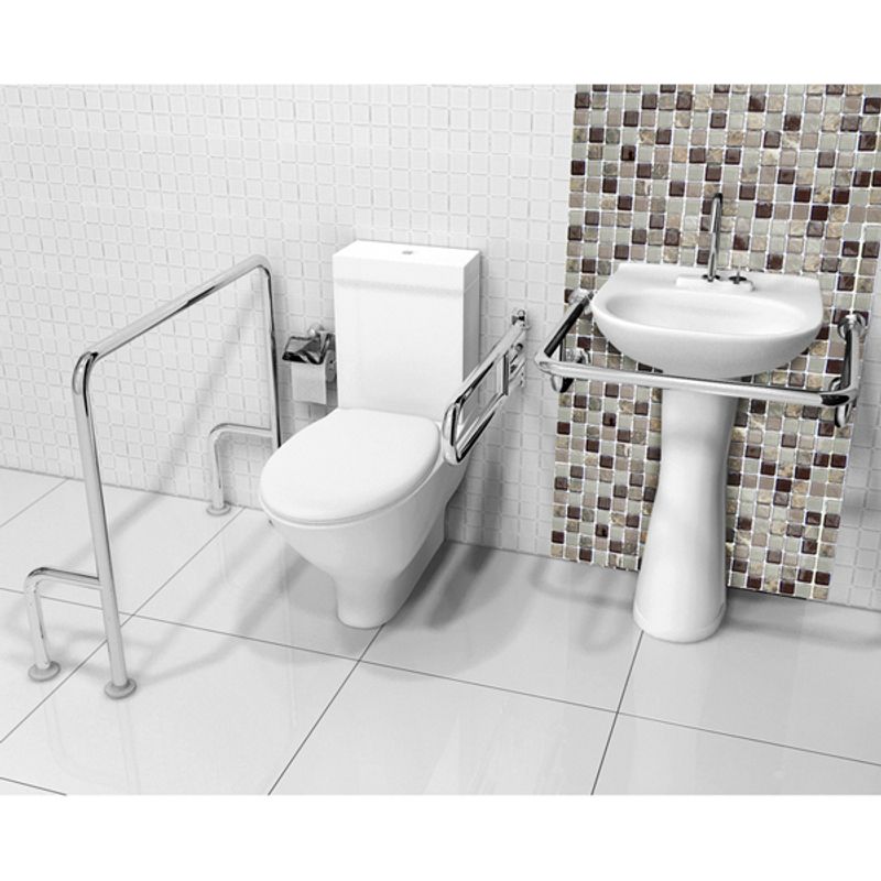 Barra de Apoio Normatizada Metal 68cm - Sicmol