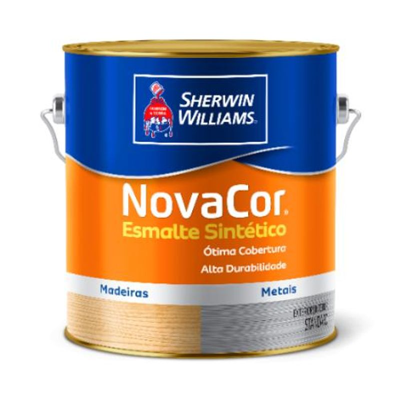 Tinta Novacor Esmalte Acetinada Branco - 3,6L - SHERWIN WILLIAMS