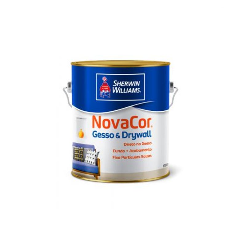 Tinta Látex Novacor Drywall e Gesso  - Branco 3,6 Litros - SHERWIN WILLIAMS