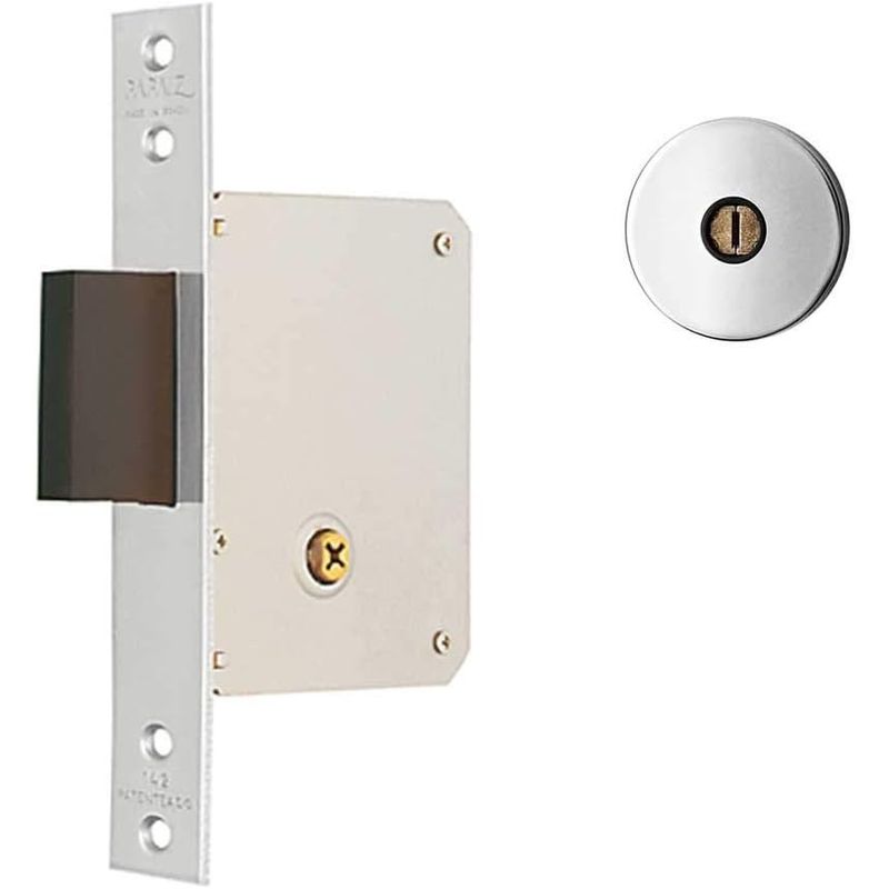 Fechadura Trava Auxiliar Tetra 142 com 4 Voltas Cromada - Papaiz