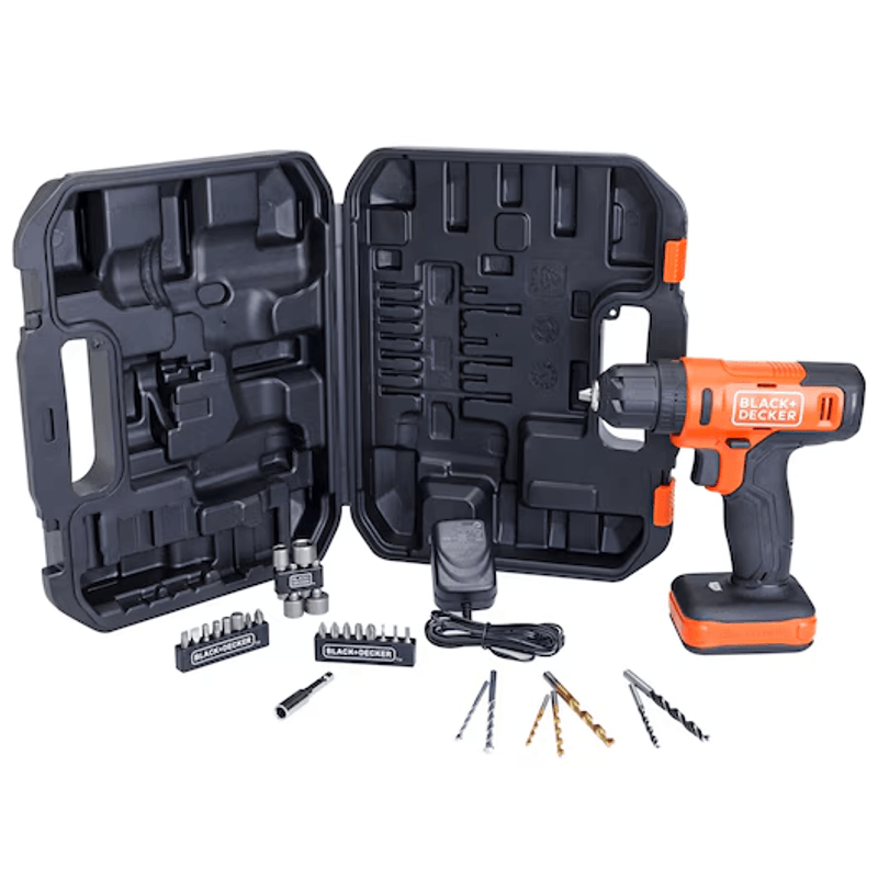 PARAFUSADEIRA / FURADEIRA DE IMPACTO 3/8” (10mm) 12V MAX* LÍTIO – ÍON 28 ACESSÓRIOS E MALETA BIVOLT - Black & Decker