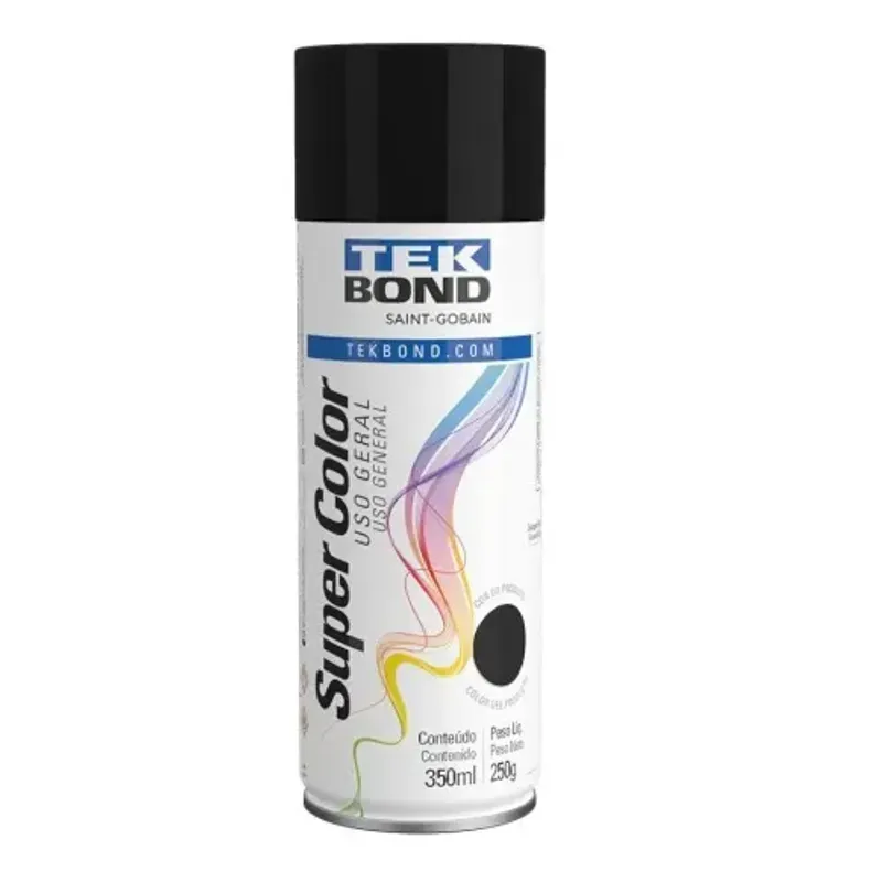 Tinta spray para uso geral 350 ml Super color - TekBond