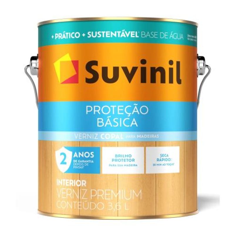 Verniz Brilhante Transparente Proteção Básica 3,6L - Suvinil